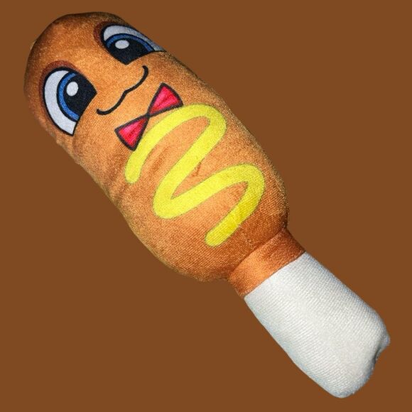 Corn Dog Plush Corny Carnival Fair Food Stuffed Toy Hanging Loop 13” - Picture 1 of 5